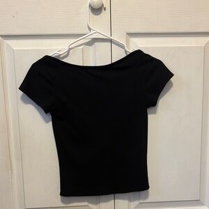 Urban Outfitters Black Low-Back Crop Top